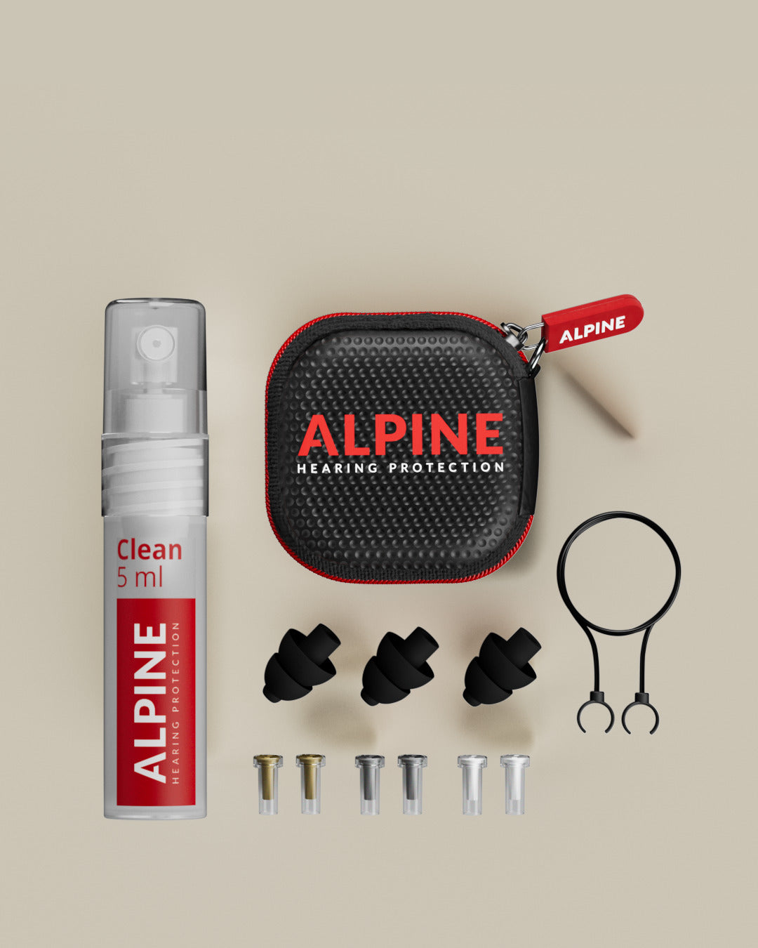 alpine musicsafe pro mit allen tips koord und saeuberungsspray